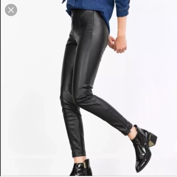 zara leather pants with zippers